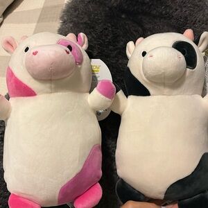 Two 10” Hugmee Squishmallow Cows